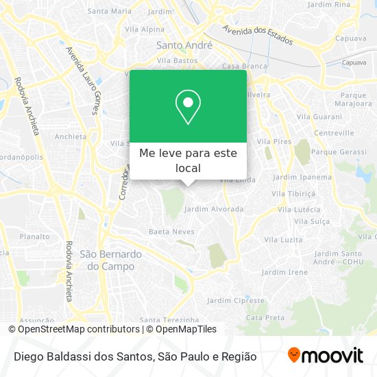 Diego Baldassi dos Santos mapa