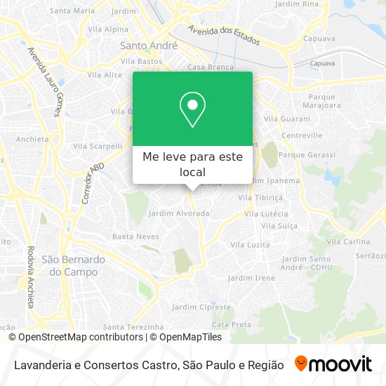 Lavanderia e Consertos Castro mapa