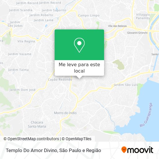 Templo Do Amor Divino mapa