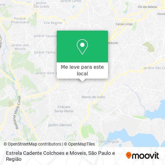 Estrela Cadente Colchoes e Moveis mapa