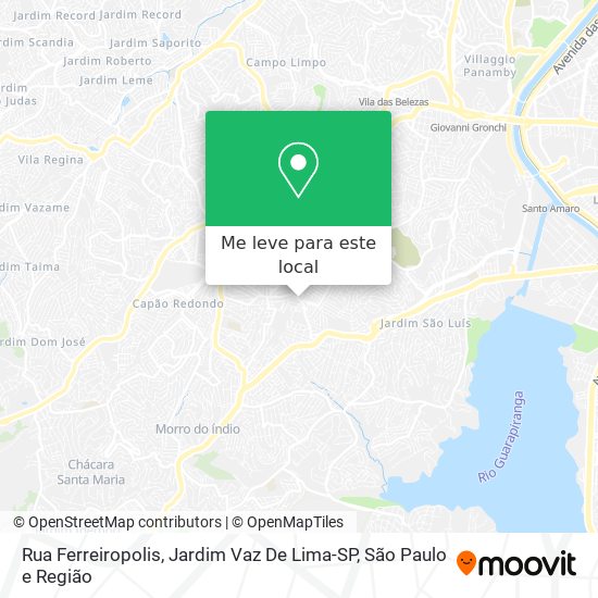 Rua Ferreiropolis, Jardim Vaz De Lima-SP mapa