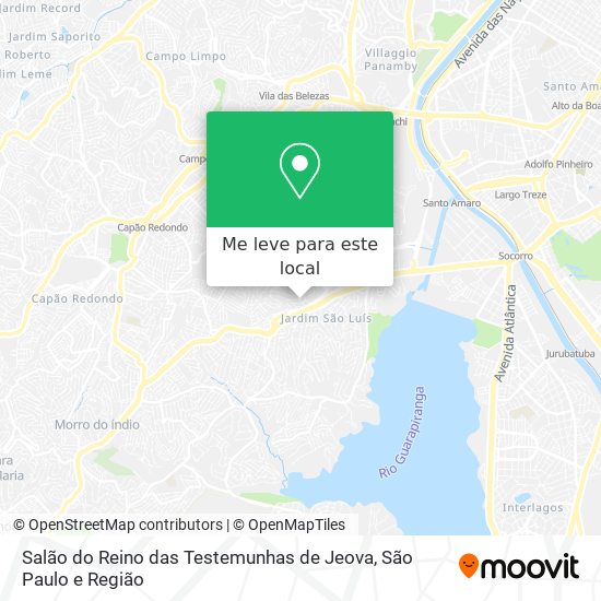 Salão do Reino das Testemunhas de Jeova mapa