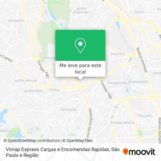 Vimap Express Cargas e Encomendas Rapidas mapa