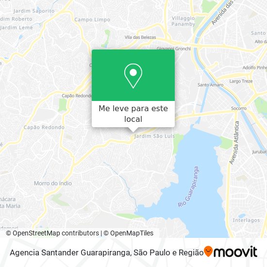 Agencia Santander Guarapiranga mapa