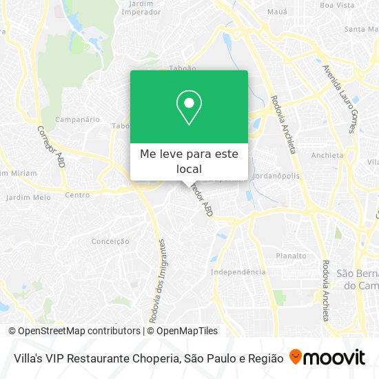 Villa's VIP Restaurante Choperia mapa