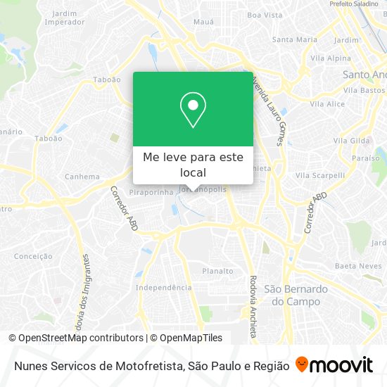 Nunes Servicos de Motofretista mapa