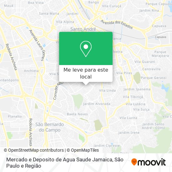 Mercado e Deposito de Agua Saude Jamaica mapa