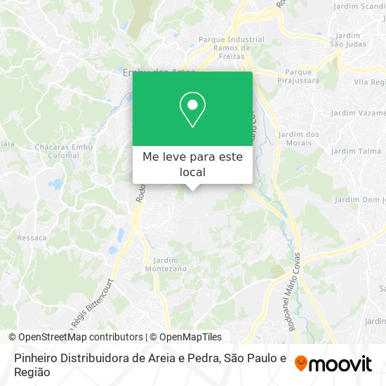 Pinheiro Distribuidora de Areia e Pedra mapa