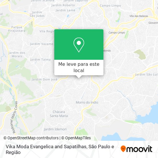 Vika Moda Evangelica and Sapatilhas mapa