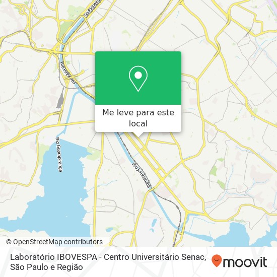 Laboratório IBOVESPA - Centro Universitário Senac mapa
