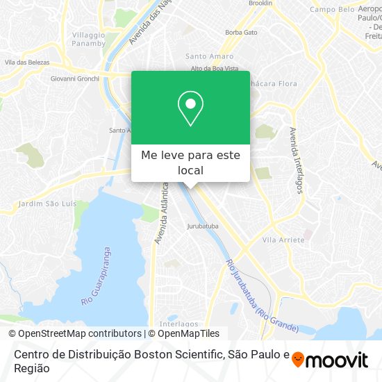Centro de Distribuição Boston Scientific mapa