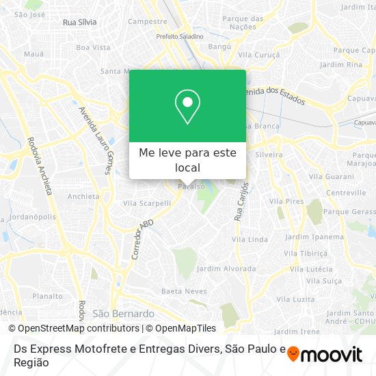 Ds Express Motofrete e Entregas Divers mapa