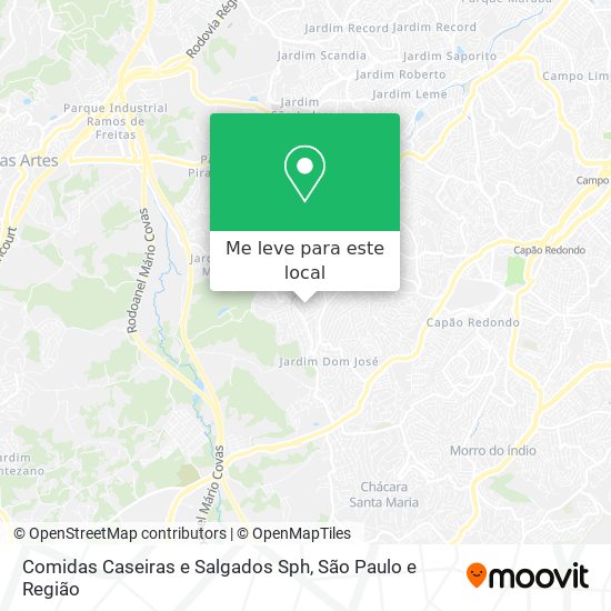Comidas Caseiras e Salgados Sph mapa