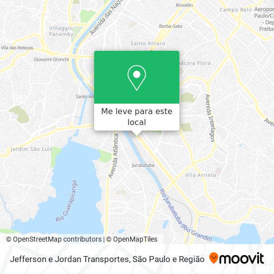 Jefferson e Jordan Transportes mapa