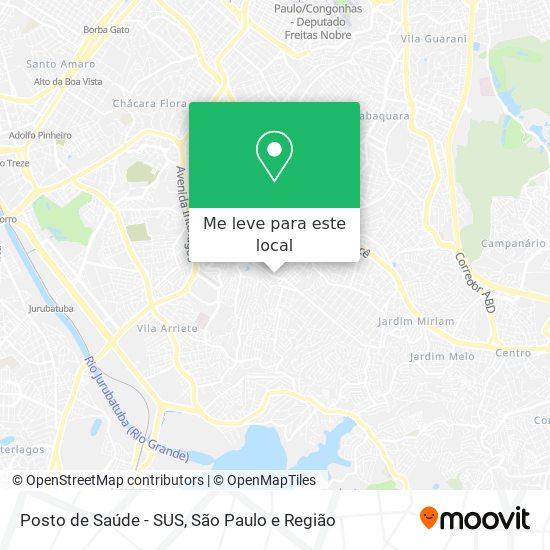 Posto de Saúde - SUS mapa