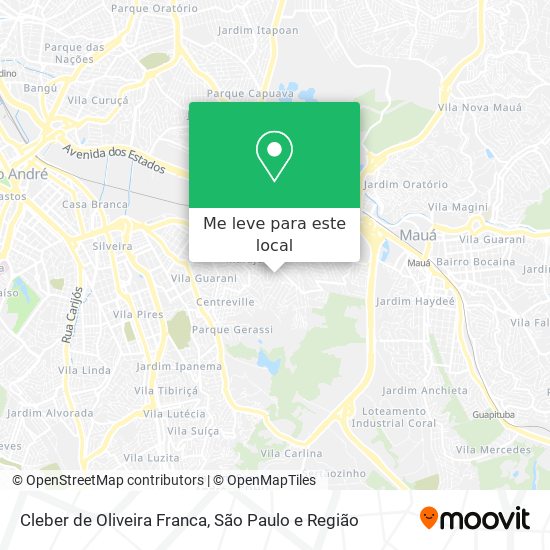 Cleber de Oliveira Franca mapa