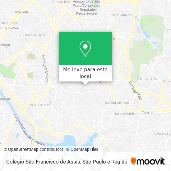 Colégio São Francisco de Assis mapa