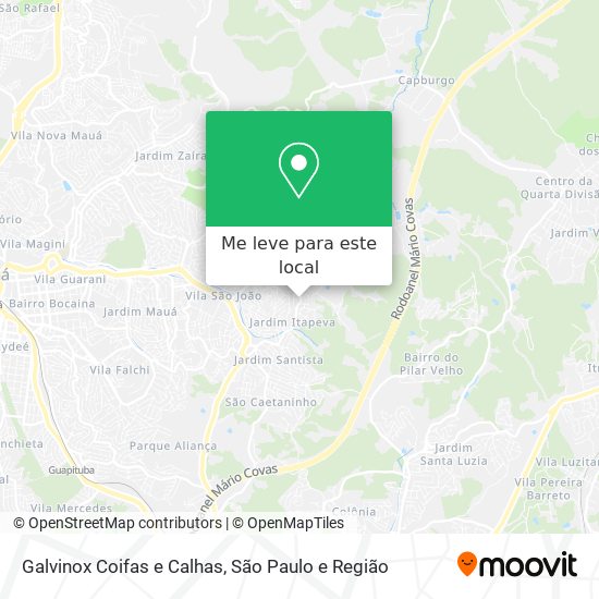 Galvinox Coifas e Calhas mapa