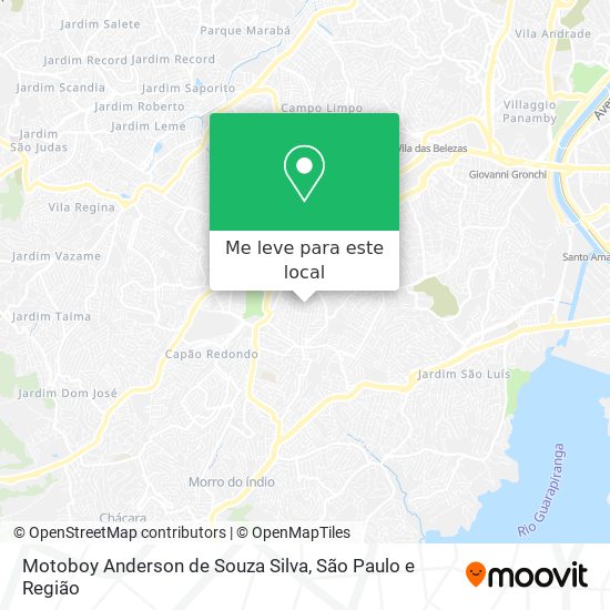 Motoboy Anderson de Souza Silva mapa