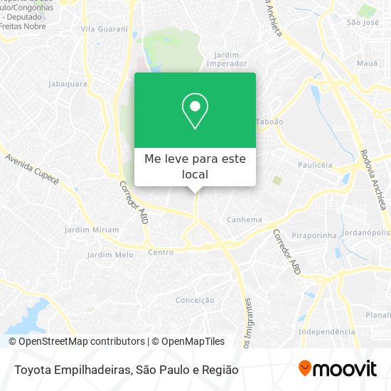 Toyota Empilhadeiras mapa