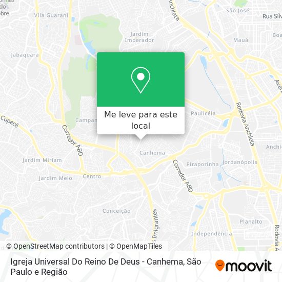 Igreja Universal Do Reino De Deus - Canhema mapa