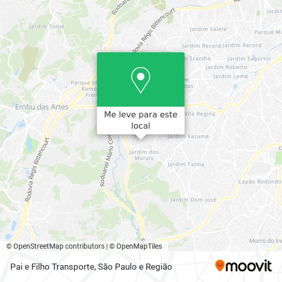 Pai e Filho Transporte mapa