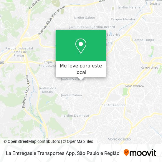 La Entregas e Transportes App mapa