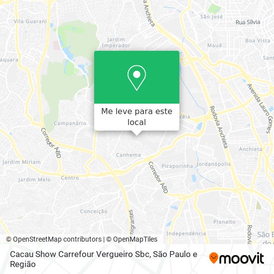 Cacau Show Carrefour Vergueiro Sbc mapa