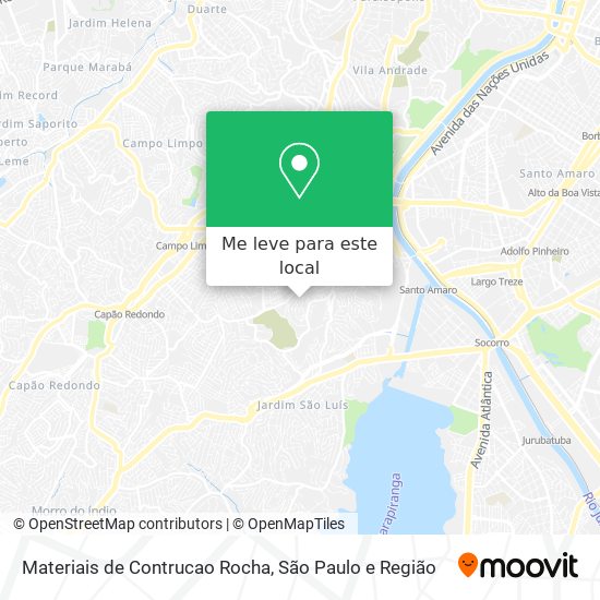 Materiais de Contrucao Rocha mapa