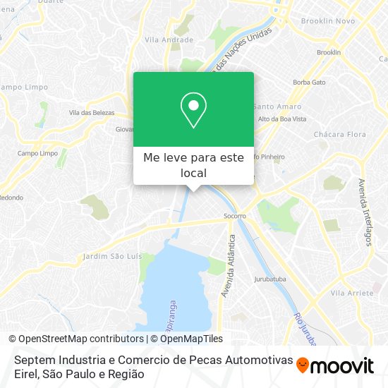Septem Industria e Comercio de Pecas Automotivas Eirel mapa