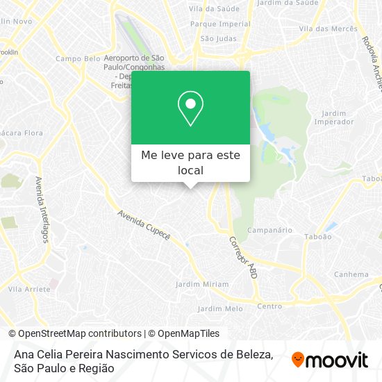 Ana Celia Pereira Nascimento Servicos de Beleza mapa