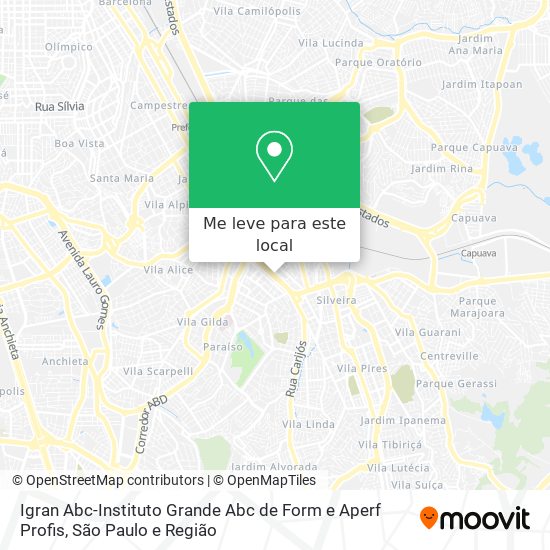 Igran Abc-Instituto Grande Abc de Form e Aperf Profis mapa