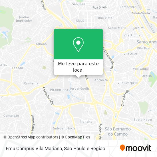 Fmu Campus Vila Mariana mapa