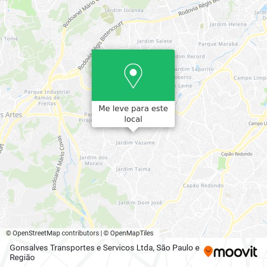 Gonsalves Transportes e Servicos Ltda mapa