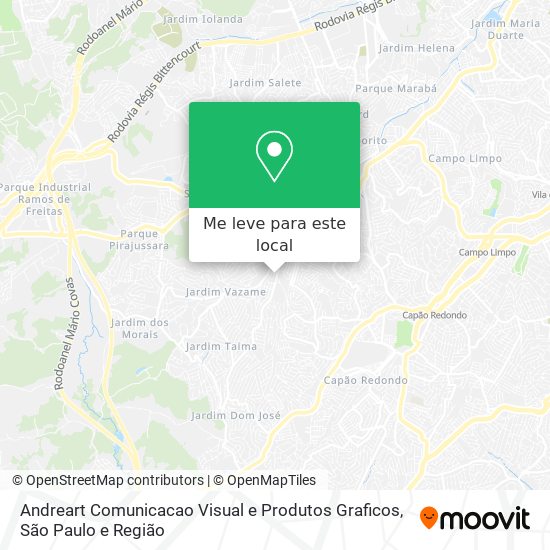 Andreart Comunicacao Visual e Produtos Graficos mapa