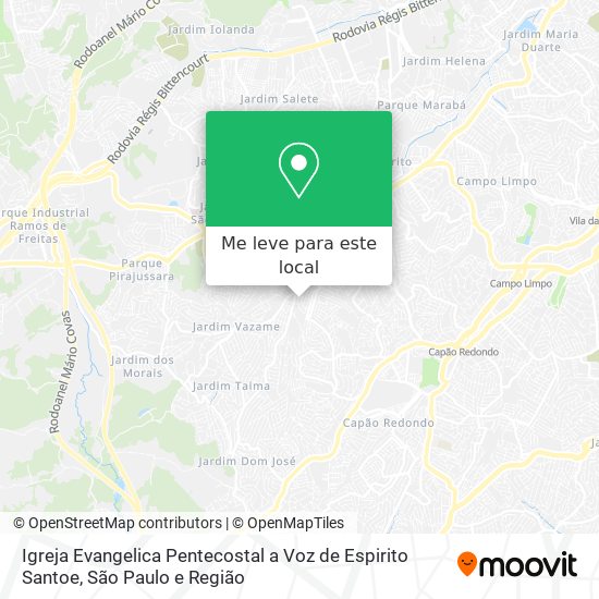 Igreja Evangelica Pentecostal a Voz de Espirito Santoe mapa