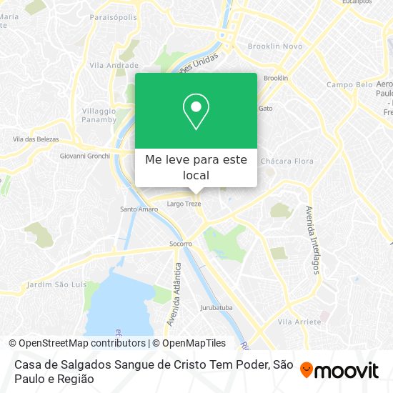 Casa de Salgados Sangue de Cristo Tem Poder mapa