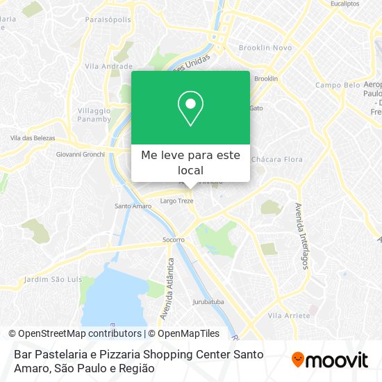 Bar Pastelaria e Pizzaria Shopping Center Santo Amaro mapa