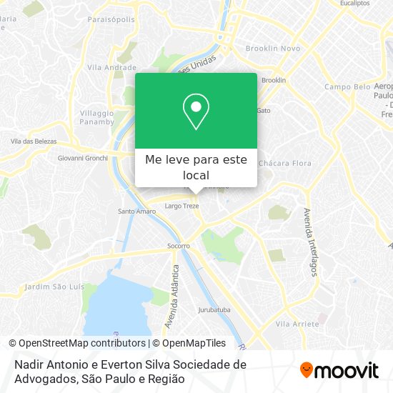 Nadir Antonio e Everton Silva Sociedade de Advogados mapa