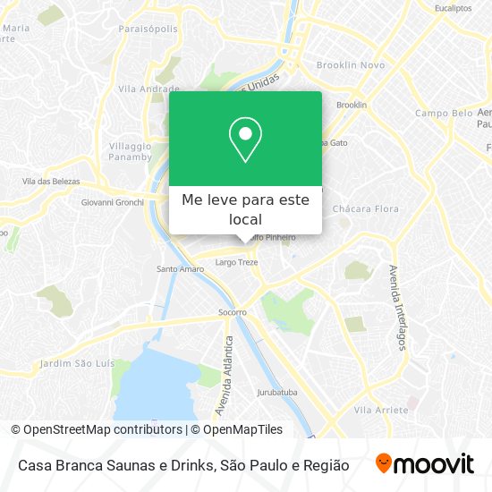 Casa Branca Saunas e Drinks mapa