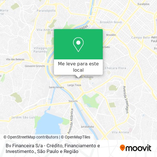 Bv Financeira S / a - Crédito, Financiamento e Investimento. mapa