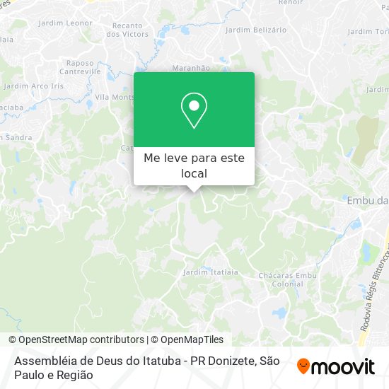 Assembléia de Deus do Itatuba - PR Donizete mapa