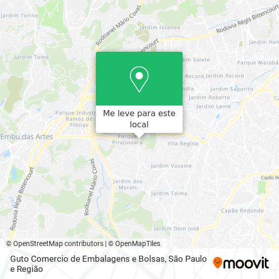 Guto Comercio de Embalagens e Bolsas mapa