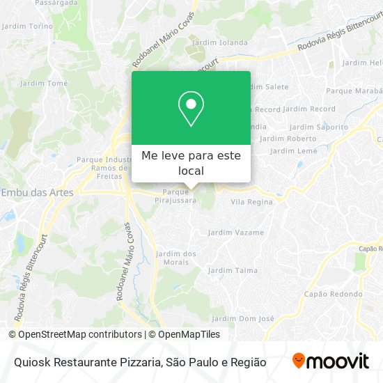 Quiosk Restaurante Pizzaria mapa