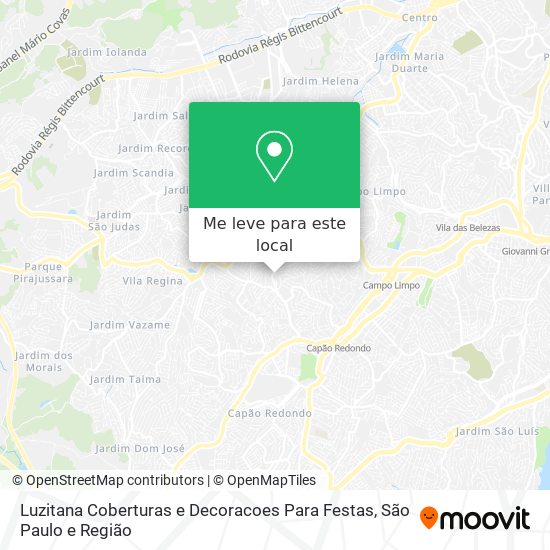 Luzitana Coberturas e Decoracoes Para Festas mapa