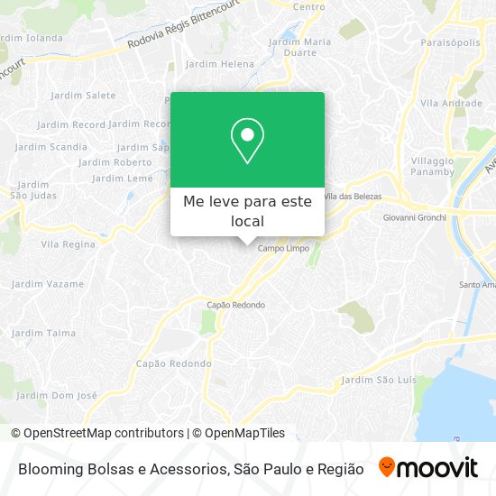 Blooming Bolsas e Acessorios mapa