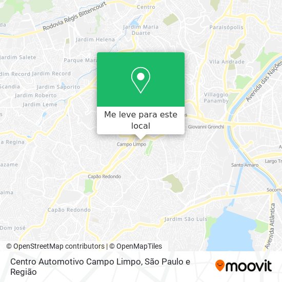 Centro Automotivo Campo Limpo mapa