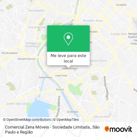 Comercial Zena Móveis - Sociedade Limitada. mapa