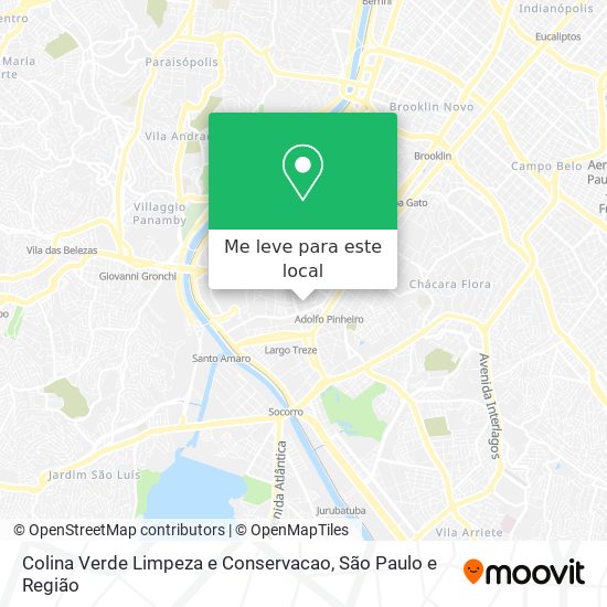 Colina Verde Limpeza e Conservacao mapa