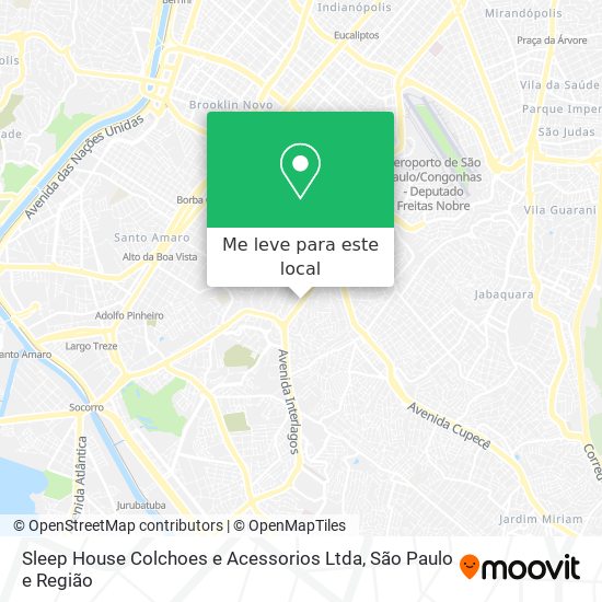 Sleep House Colchoes e Acessorios Ltda mapa